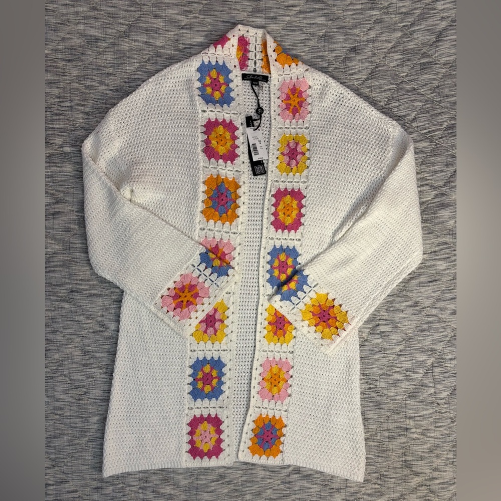 Charlie B Knit Crochet Cardigan Sz XL NWT | Charlie B Cotton Cardigan Sz XL - - Picture 9 of 12